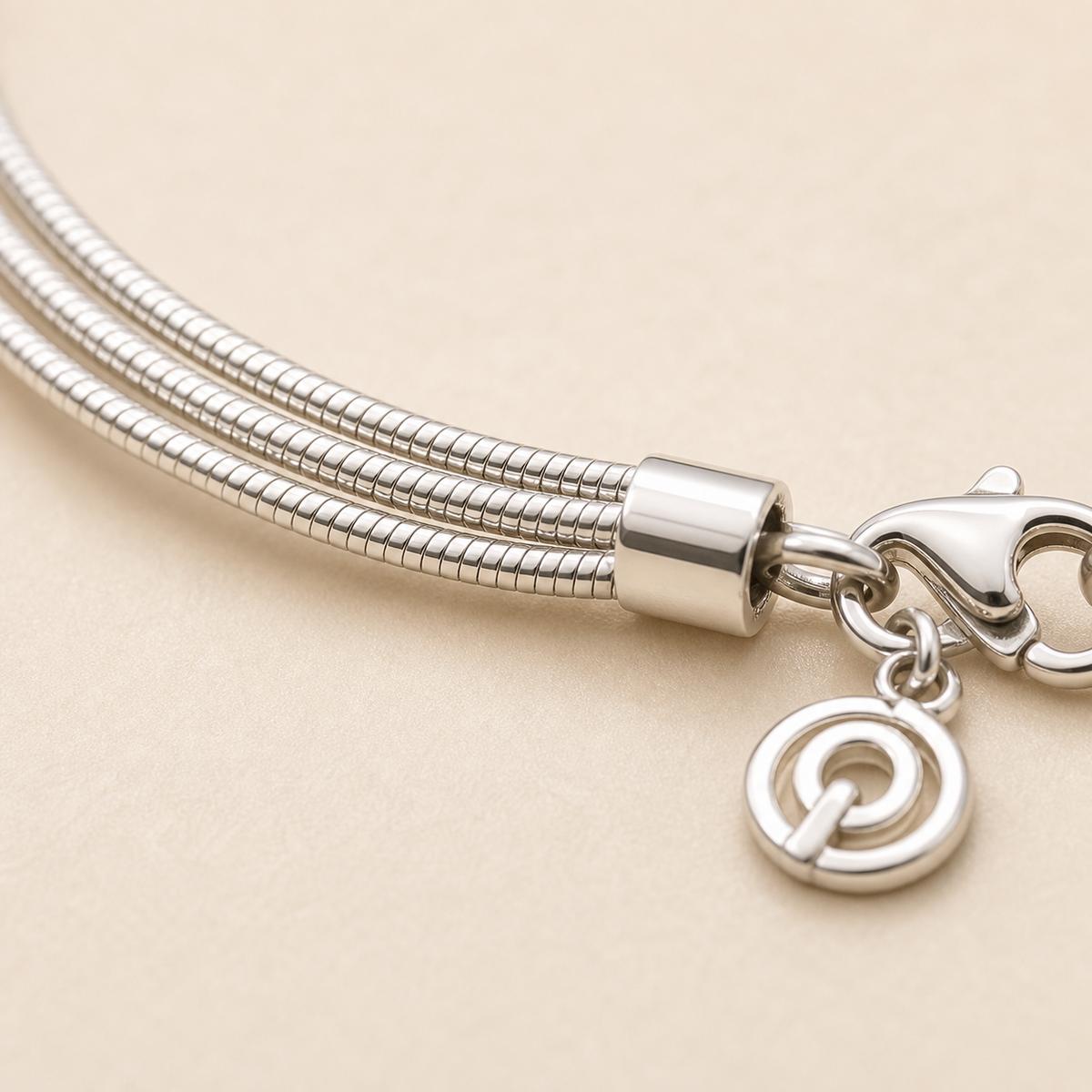 Silver Serena Coil Bracelet design detail