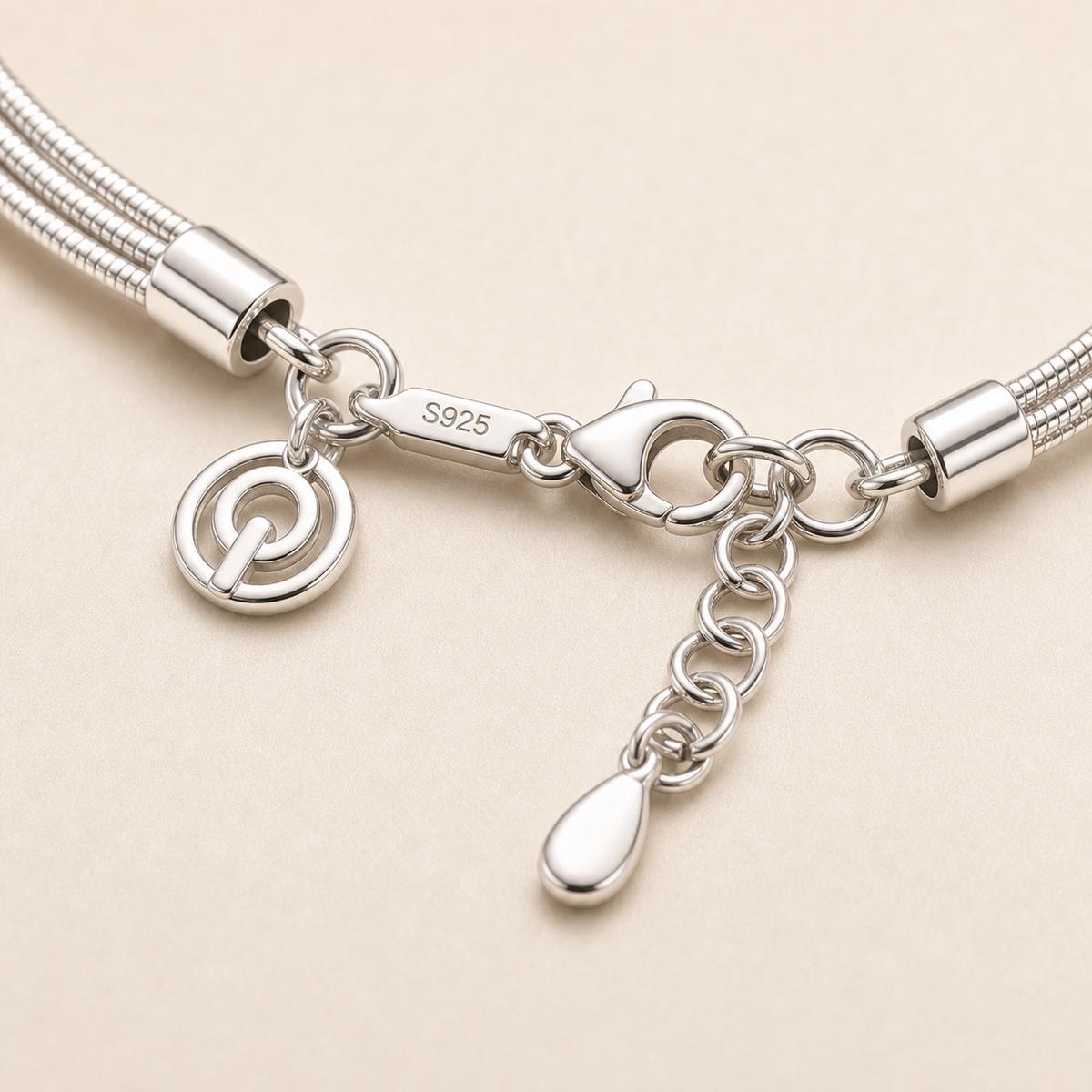 Silver Serena Coil Bracelet design detail