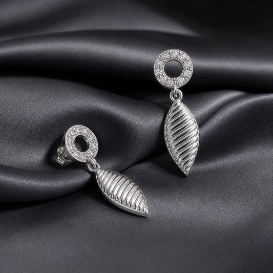 Silver Sienna Leaf Earrings product image 2