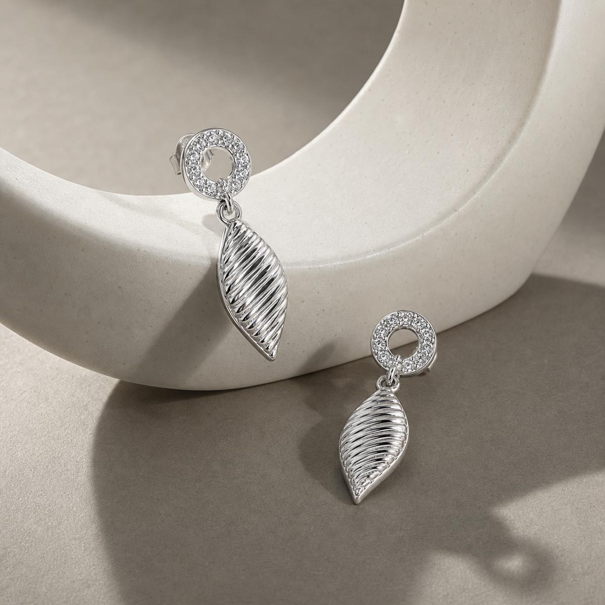 Silver Sienna Leaf Earrings product image 4