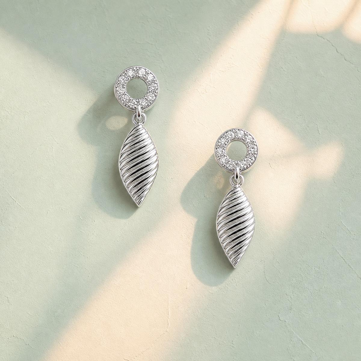 Silver Sienna Leaf Earrings product image 5