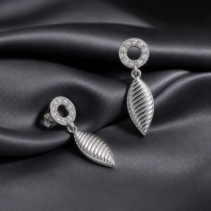 Silver Sienna Leaf Earrings product image 6