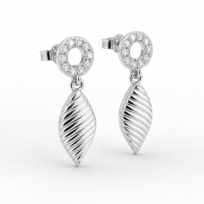 Silver Sienna Leaf Earrings product image 2