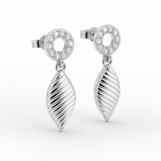 Silver Sienna Leaf Earrings product image 2