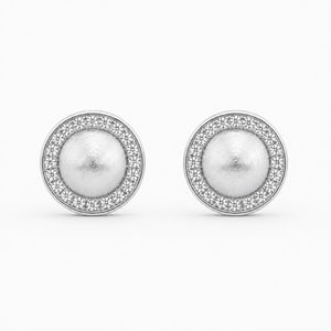 Silver Solara Halo Earrings product image 1