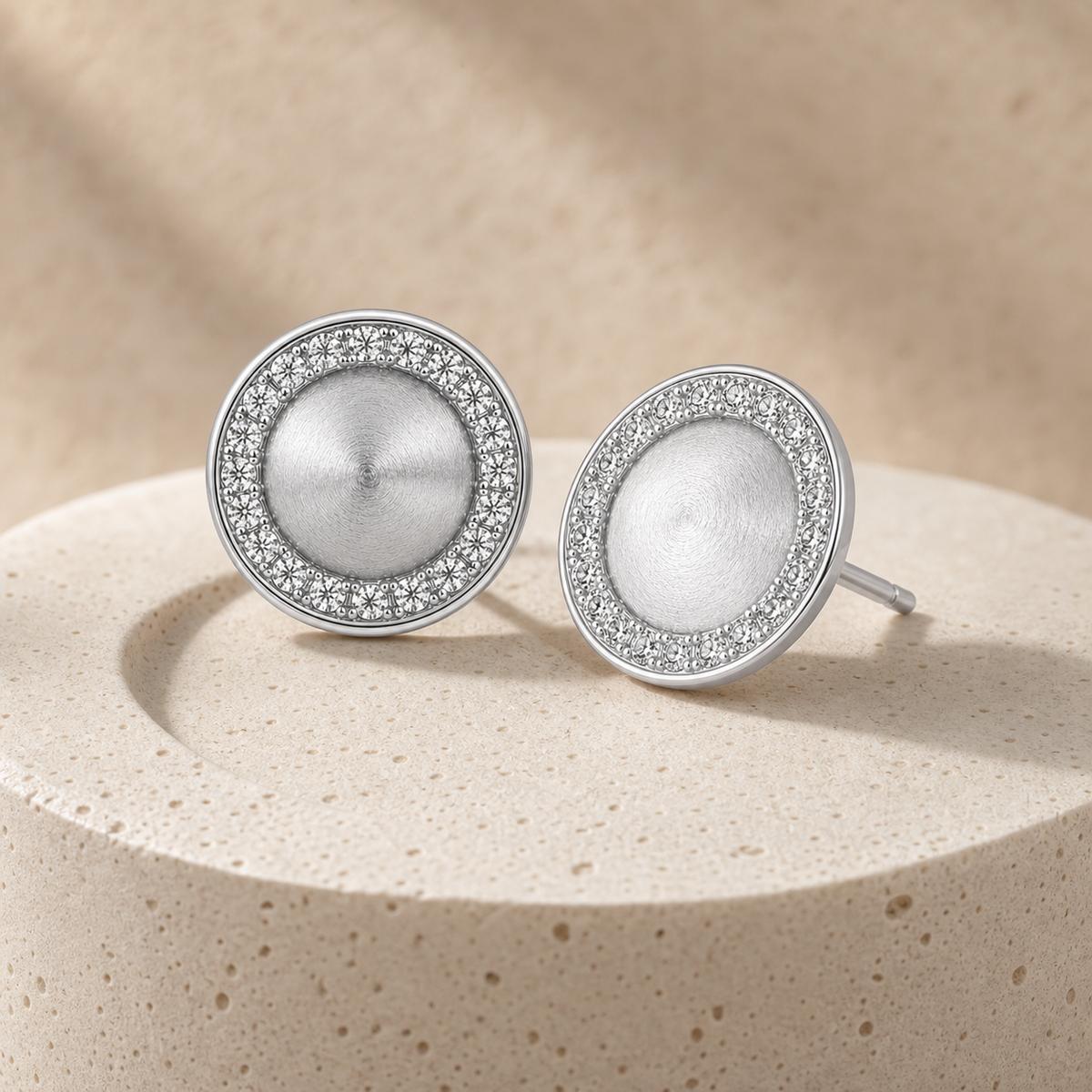 Silver Solara Halo Earrings product image 4