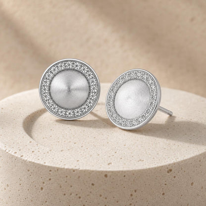 Silver Solara Halo Earrings product image 4