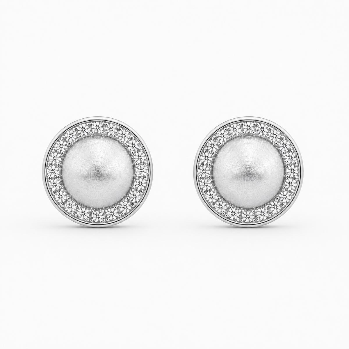 Silver Solara Halo Earrings product image 1