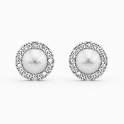 Silver Solara Halo Earrings product image 1