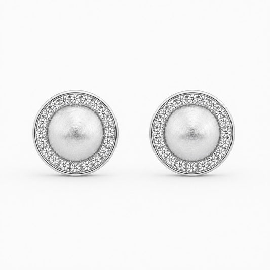Silver Solara Halo Earrings product image 1