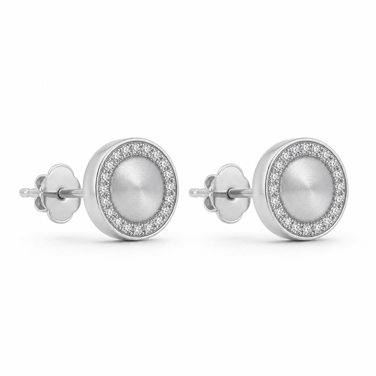 Silver Solara Halo Earrings product image 3