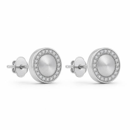 Silver Solara Halo Earrings product image 3