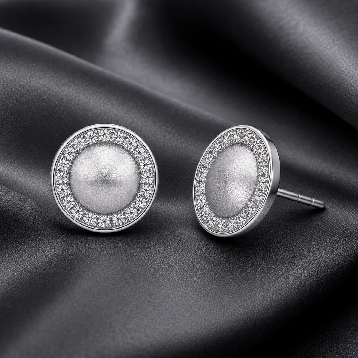 Silver Solara Halo Earrings product image 6