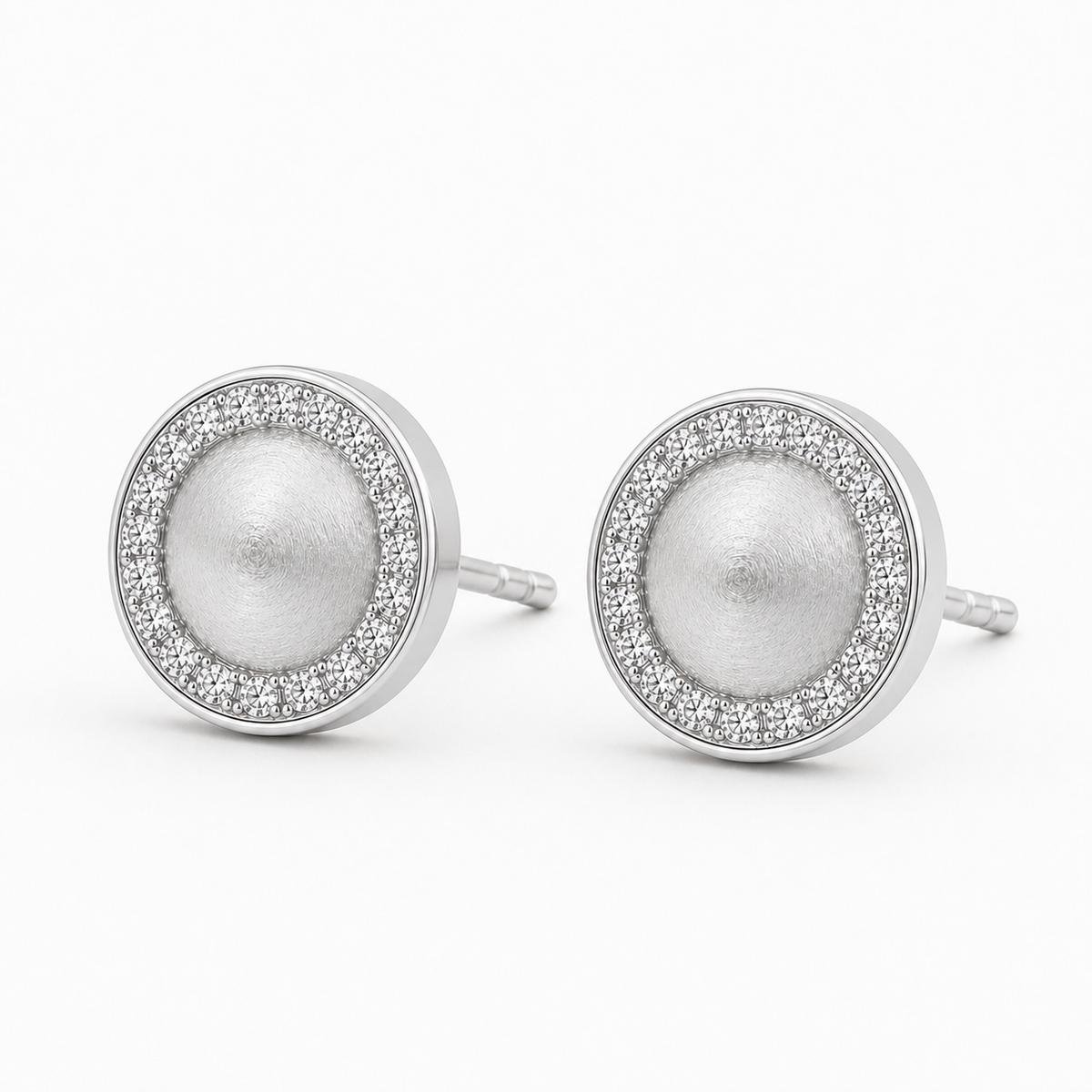 Silver Solara Halo Earrings product image 2