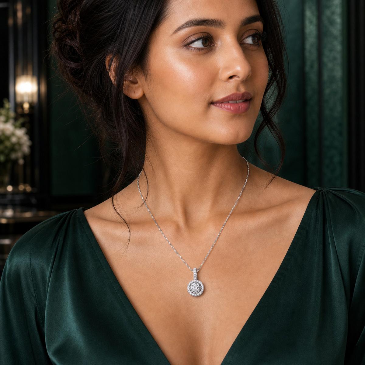 Silver Solara Halo Pendant product image 6
