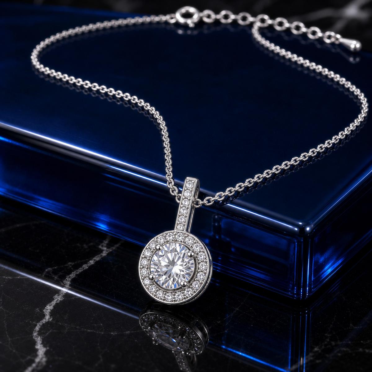 Silver Solara Halo Pendant product image 3