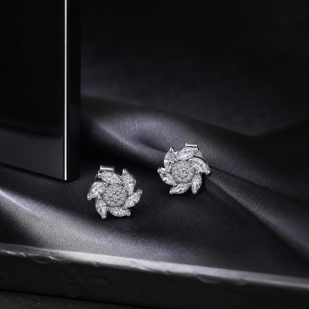 Silver Tara Sunburst Bloom Earrings product image 2