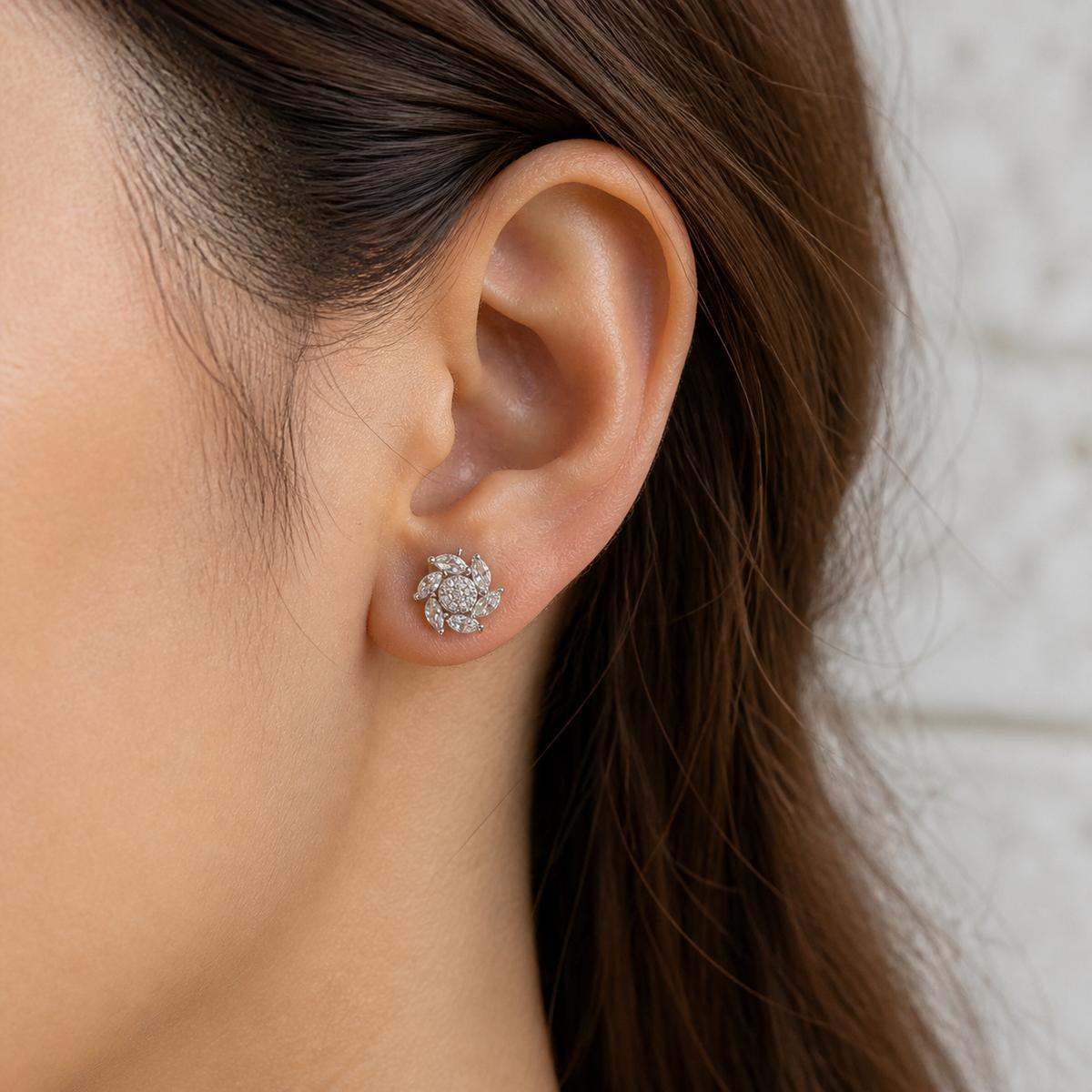 Silver Tara Sunburst Bloom Earrings product image 3