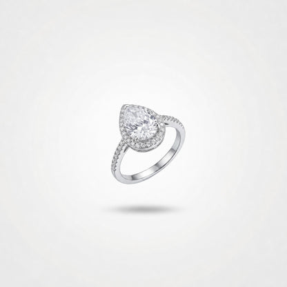 Silver Teardrop Halo Ring product image 6