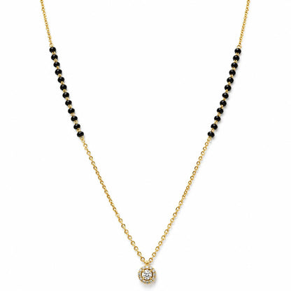 Yellow Gold Dewdrop Halo Mangalsutra product image 1