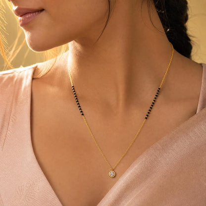 Yellow Gold Dewdrop Halo Mangalsutra product image 4
