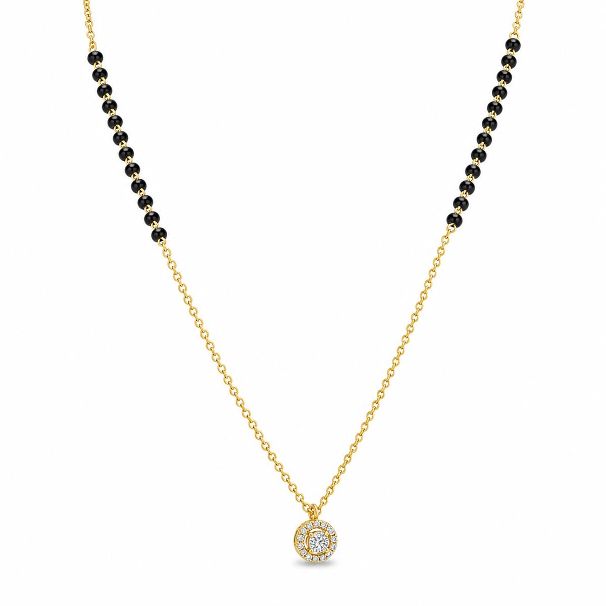 Yellow Gold Dewdrop Halo Mangalsutra product image 2