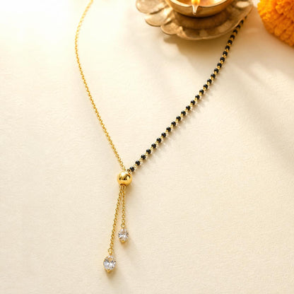 Yellow Gold Lariat Spark Mangalsutra product image 5
