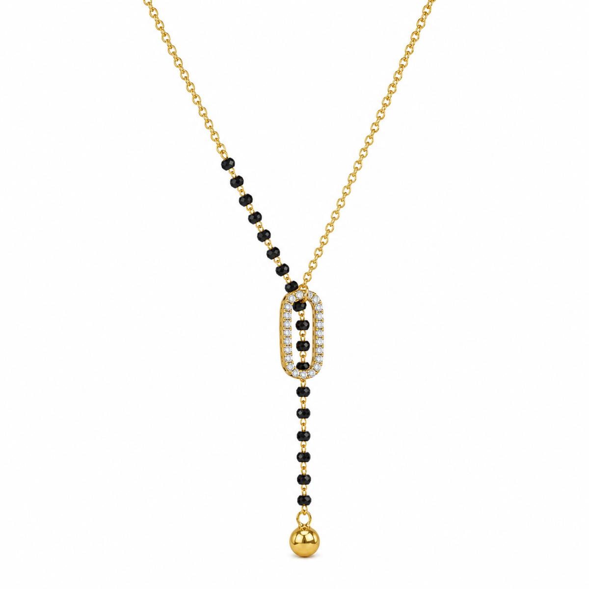 Yellow Gold Oval Cascade Mangalsutra product image 2