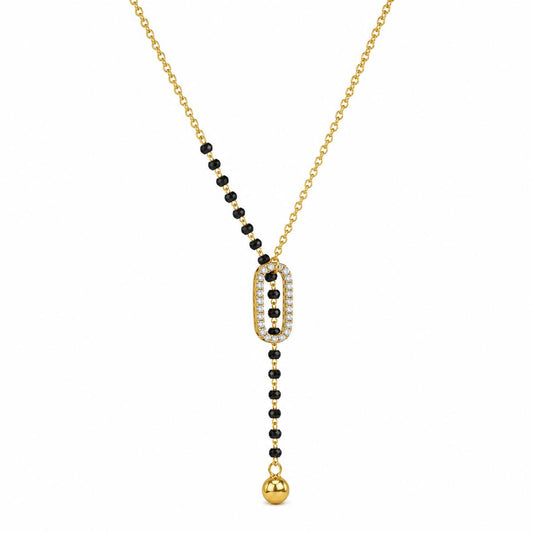 Yellow Gold Oval Cascade Mangalsutra product image 2