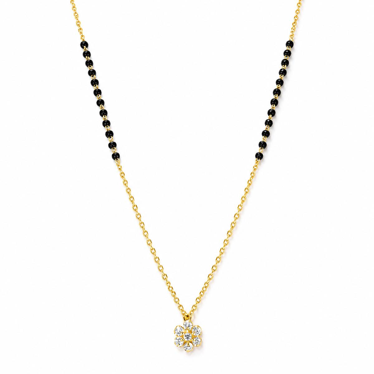Yellow Gold Petal Spark Mangalsutra product image 1