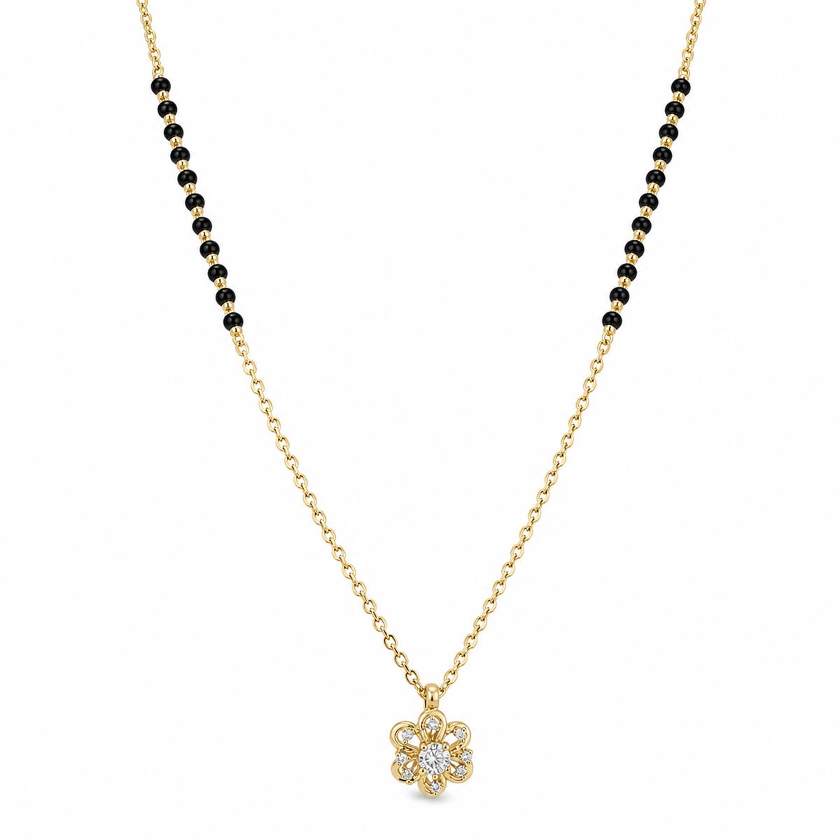 Yellow Gold Petal Spark Mangalsutra product image 2