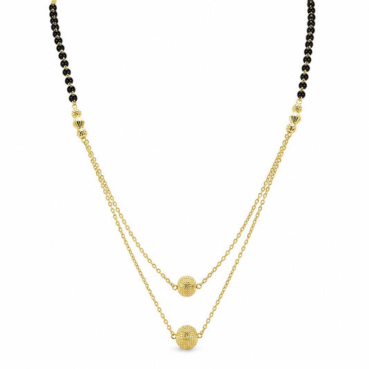 Yellow Gold Twin Orb Layer Mangalsutra product image 2